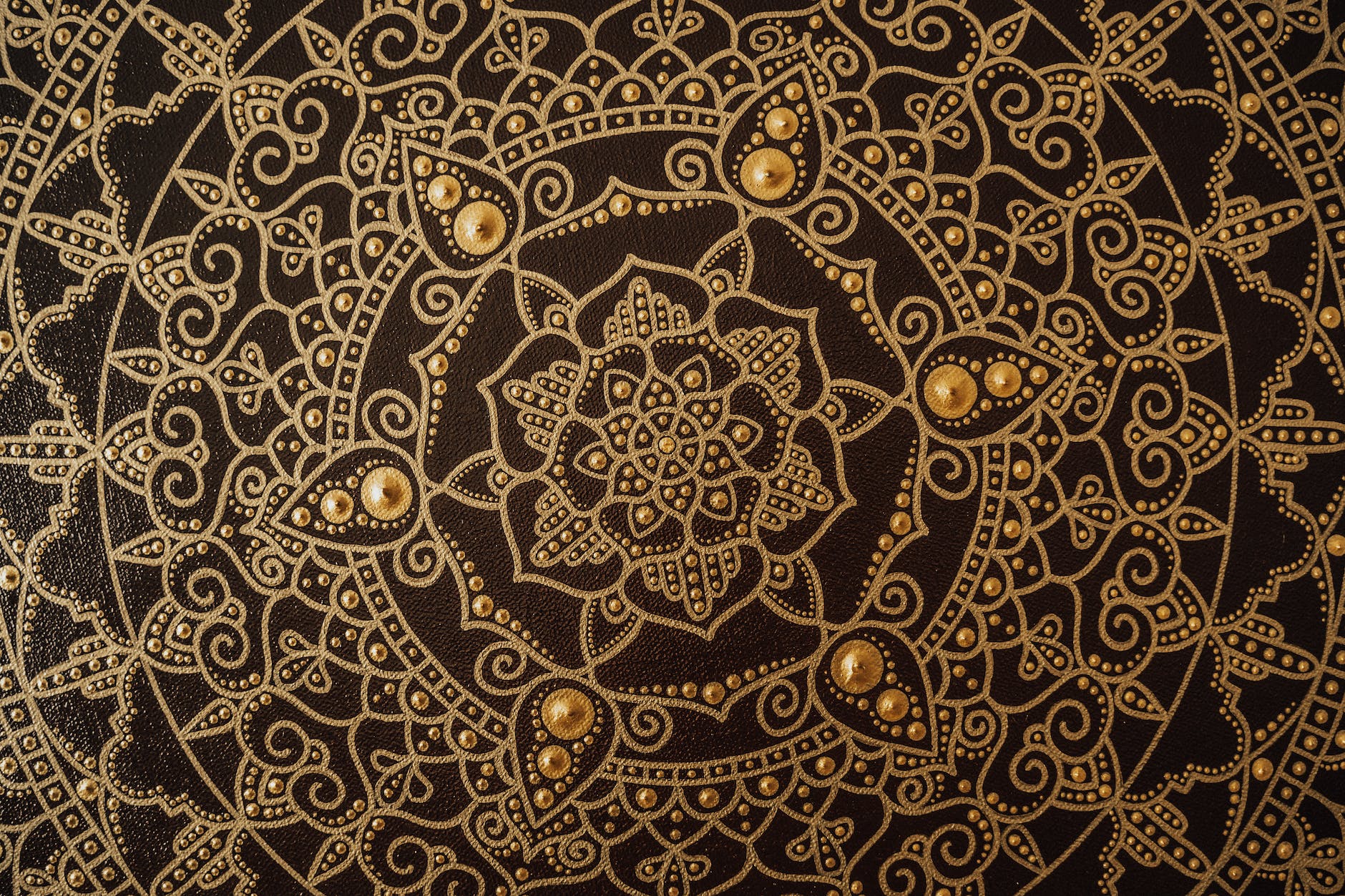 close up shot of a mandala painting